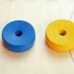 Nuppude komplekt SPORT sinine-kollane