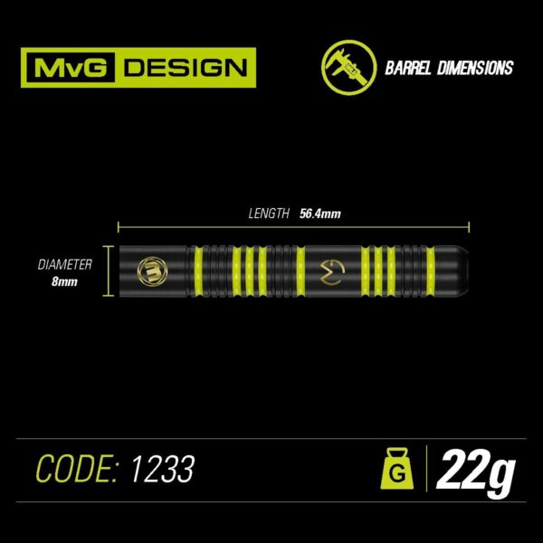 Terasotsaga mängunooled Winmau Michael van Gerwen - AMBITION messing