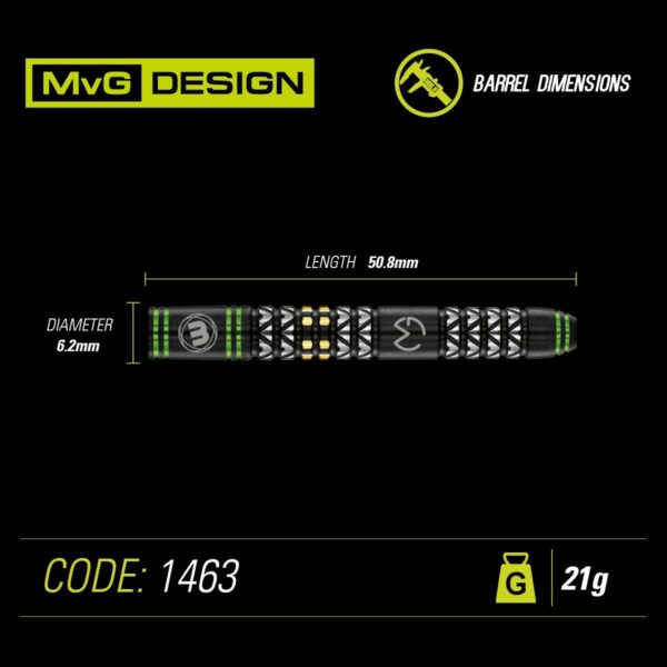 Terasotsaga mängunooled Winmau Michael van Gerwen Vantage volfram