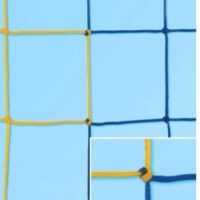 Jalgpallivärava võrk 3x2 m väravale 3 mm sinine/kollane