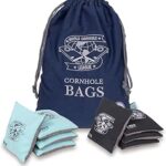 Cornhole oakottide komplekt World Cornhole League 4 x helesinine 4 x valge 450 grammi