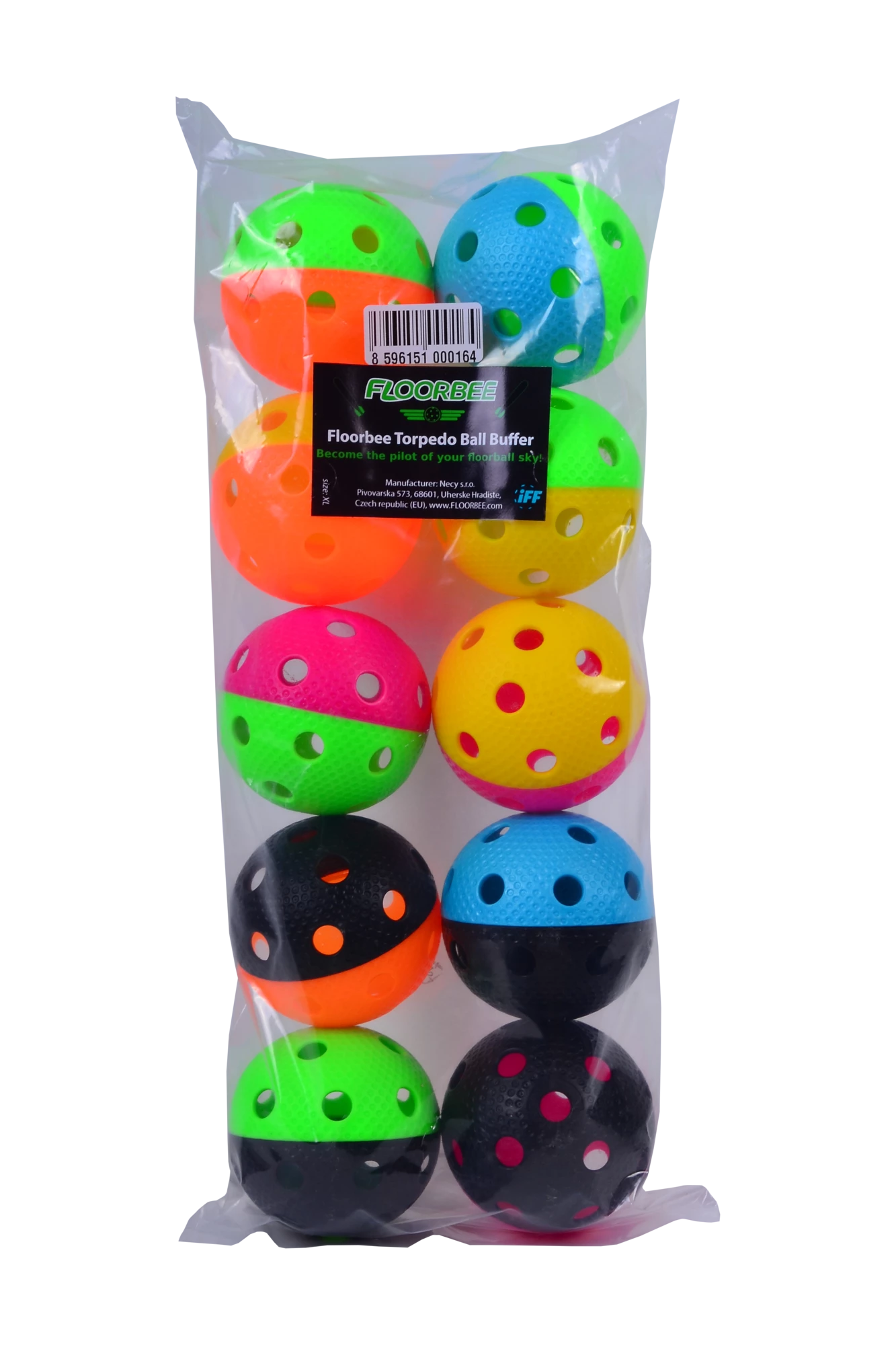 124726 Saalihokipall FLOORBEE Torpedo IFF half color mix 10 palli - Image 1