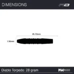 Terasotsaga mängunooled 90% volfram Winmau DIABLO 28 grammi - Pilt 6