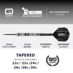 Nooled terasotsaga Harrows Supergrip QP Tapered 90% Quick Point - Pilt 5