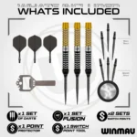 Terasotsaga mängunooled 90% volfram Winmau Exion Parallel Switch Point - Pilt 4